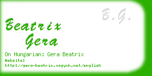 beatrix gera business card